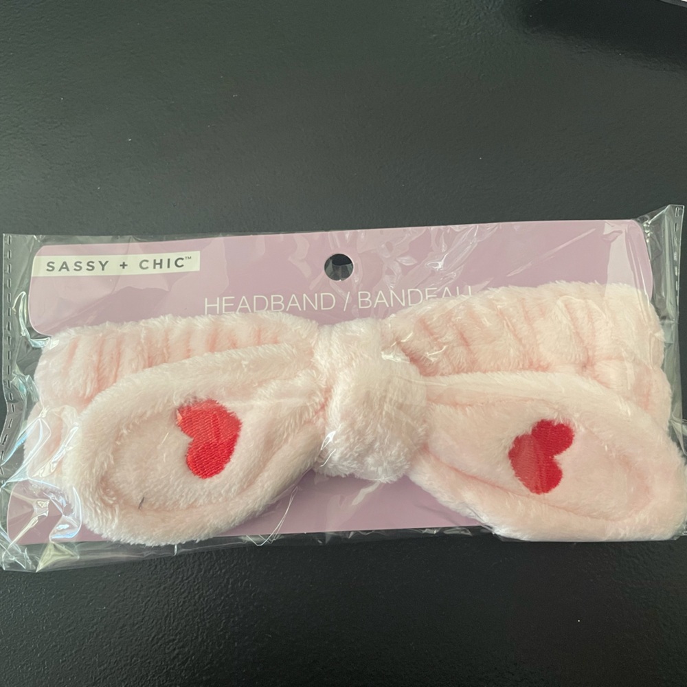 Pink Heart Headband